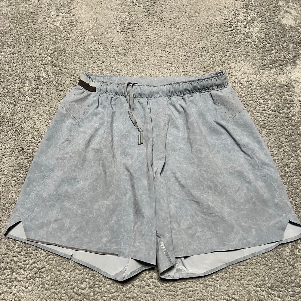 Lululemon Shorts Mens Medium Surge Lined Short 6" Blue Dye M7AGES Stretch Run